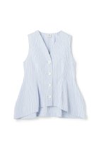 【アンクレイヴ/uncrave】のTHOMAS MASON ペプラムジレブラウス 人気、トレンドファッション・服の通販 founy(ファニー) ファッション Fashion レディースファッション Fashion for Women アウター Coat / Outerwear Collection トップス・カットソー Cut & Sew Tops キャミソール&ノースリーブ Camisoles & Sleeveless Tops シャツ・ブラウス・オフィスカジュアル Elegant Blouses & Button-Ups ベスト&ジレ / 重ね着スタイル Vests & Gilets 2026年 2026 コルセット Corset, Bustier シェイプ Shape, Slim Fit ストライプ Stripe, Striped Pattern セットアップ Set-Up, Coordinated Outfit ドレス Dress, One-Piece ノースリーブ Sleeveless, No-Sleeve ペプラム Peplum, Flared Hem 夏 Summer 春 Spring S/S・春夏 SS, Spring/Summer, Warm Season thumbnail ブルーストライプ|ID: prp329100004859605 ipo3291000000035956318