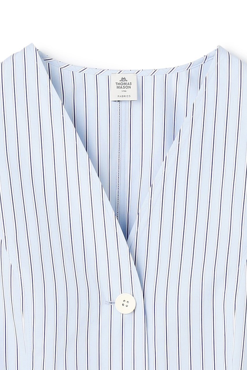 【アンクレイヴ/uncrave】のTHOMAS MASON ペプラムジレブラウス 人気、トレンドファッション・服の通販 founy(ファニー) ファッション Fashion レディースファッション Fashion for Women アウター Coat / Outerwear Collection トップス・カットソー Cut & Sew Tops キャミソール&ノースリーブ Camisoles & Sleeveless Tops シャツ・ブラウス・オフィスカジュアル Elegant Blouses & Button-Ups ベスト&ジレ / 重ね着スタイル Vests & Gilets 2026年 2026 コルセット Corset, Bustier シェイプ Shape, Slim Fit ストライプ Stripe, Striped Pattern セットアップ Set-Up, Coordinated Outfit ドレス Dress, One-Piece ノースリーブ Sleeveless, No-Sleeve ペプラム Peplum, Flared Hem 夏 Summer 春 Spring S/S・春夏 SS, Spring/Summer, Warm Season other-3|ID: prp329100004859605 ipo3291000000035956320