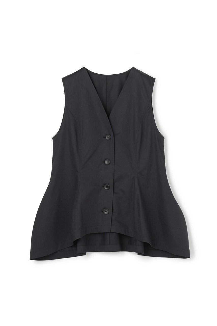 【アンクレイヴ/uncrave】のコットンクロスプレーン ペプラムジレブラウス インテリア・キッズ・メンズ・レディースファッション・服の通販 founy(ファニー) 　ファッション　Fashion　レディースファッション　Fashion for Women　アウター　Coat / Outerwear Collection　トップス・カットソー　Cut & Sew Tops　キャミソール&ノースリーブ　Camisoles & Sleeveless Tops　シャツ・ブラウス・オフィスカジュアル　Elegant Blouses & Button-Ups　ベスト&ジレ / 重ね着スタイル　Vests & Gilets　2026年　2026　コルセット　Corset, Bustier　サテン　Satin, Glossy Fabric　シェイプ　Shape, Slim Fit　セットアップ　Set-Up, Coordinated Outfit　ノースリーブ　Sleeveless, No-Sleeve　ブロード　Broadcloth, Fine Cotton　ペプラム　Peplum, Flared Hem　夏　Summer　春　Spring　S/S・春夏　SS, Spring/Summer, Warm Season　ブラック|ID: prp329100004859607 ipo3291000000035956339