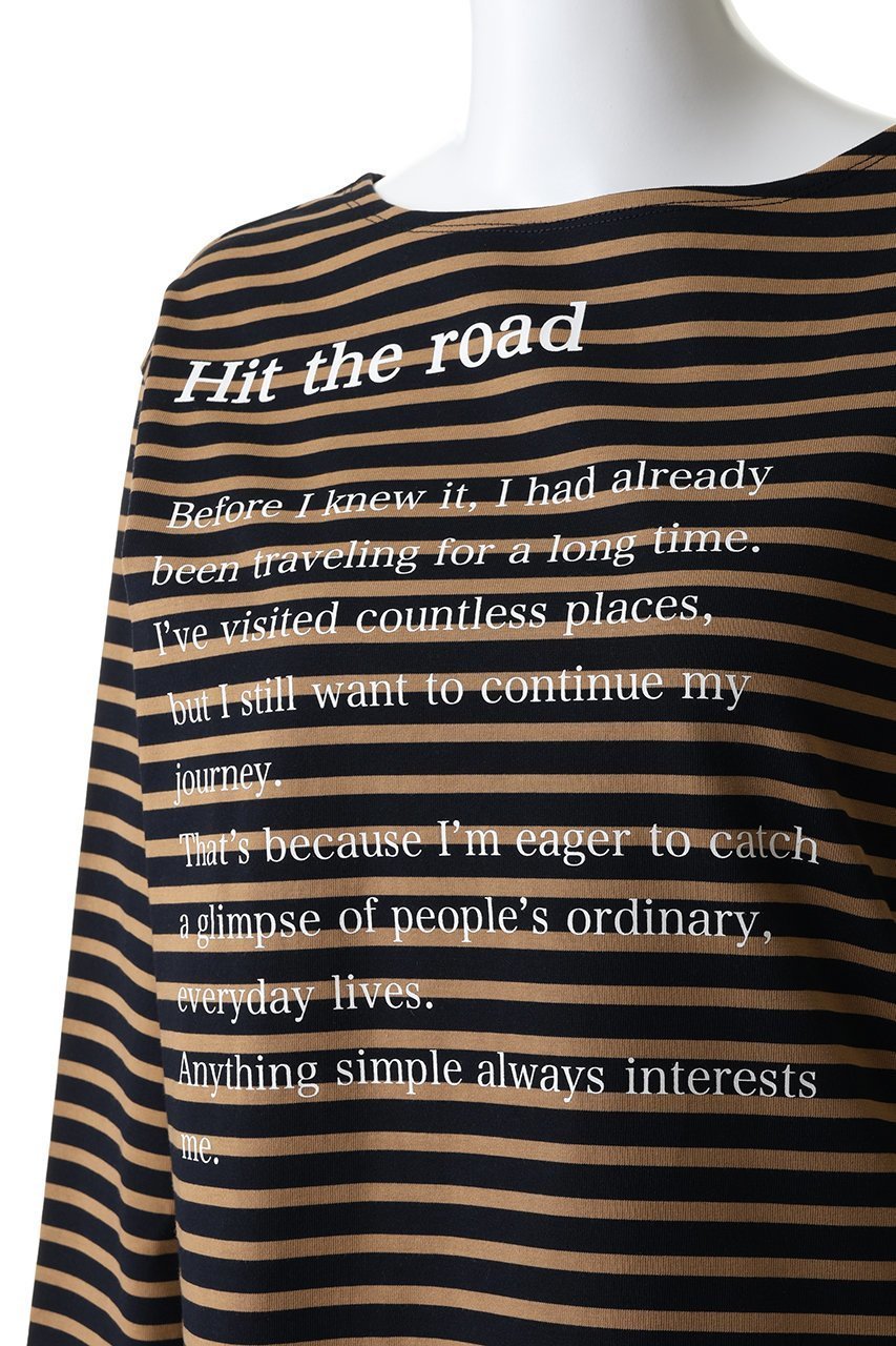 【アダワス/ADAWAS】のストライプ Tシャツ 人気、トレンドファッション・服の通販 founy(ファニー) 　ファッション　Fashion　レディースファッション　Fashion for Women　トップス・カットソー　Cut & Sew Tops　シャツ・ブラウス・オフィスカジュアル　Elegant Blouses & Button-Ups　ロングTシャツ・Tシャツ　Longline T-Shirts & Tees　カットソー・ベーシックTシャツ　Cut-and-Sewn Tops / Stretch Tees & Basics　2026年　2026　シンプル　Simple, Minimal　ストライプ　Stripe, Striped Pattern　スリーブ　Sleeve, Long Sleeve / Short Sleeve　トレンド　Trend, Trending Now　フロント　Front, Front Design　プリント　Print, Printed Pattern　ボーダー　Border, Stripe　リラックス　Relax, Relaxed Fit　ロング　Long, Long-Length　夏　Summer　春　Spring　S/S・春夏　SS, Spring/Summer, Warm Season　other-5|ID: prp329100004859608 ipo3291000000035956347