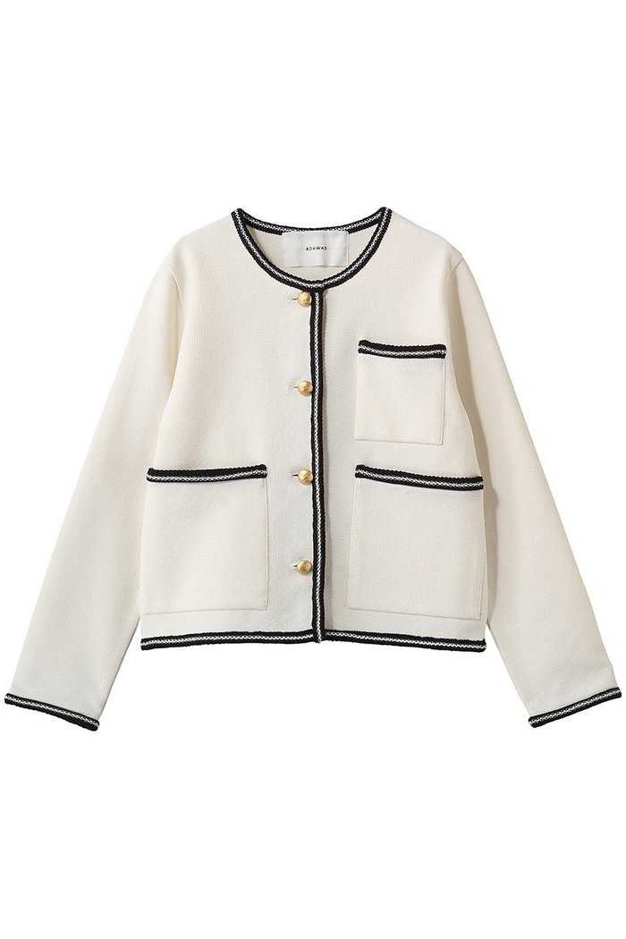 【アダワス/ADAWAS】のライト インレイ ニット トリムド ジャケット インテリア・キッズ・メンズ・レディースファッション・服の通販 founy(ファニー) https://founy.com/ ファッション Fashion レディースファッション Fashion for Women アウター Coat / Outerwear Collection レディースジャケット・軽アウター Jackets ブルゾンジャケット・スポーティアウター Blouson Jackets 2026年 2026 ジャケット Jacket, Outerwear トリミング Trimming, Decorative Edge ブルゾン Blouson, Bomber Jacket ポケット Pocket, Pocket Detail マニッシュ Mannish, Boyish 夏 Summer 春 Spring S/S・春夏 SS, Spring/Summer, Warm Season |ID: prp329100004859609 ipo3291000000035956348