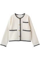 【アダワス/ADAWAS】のライト インレイ ニット トリムド ジャケット ミルク|ID: prp329100004859609 ipo3291000000035956349