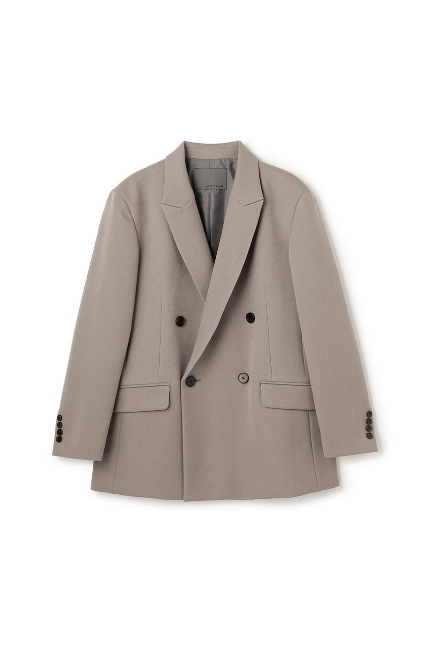【アンクレイヴ/uncrave】のプルーフウールライクツイル ジャケット インテリア・キッズ・メンズ・レディースファッション・服の通販 founy(ファニー) 　ファッション　Fashion　レディースファッション　Fashion for Women　アウター　Coat / Outerwear Collection　レディースジャケット・軽アウター　Jackets　春　Spring　吸水　Absorbent, Quick-Dry　シャンブレー　Chambray, Denim-Like Fabric　ジャケット　Jacket, Outerwear　セットアップ　Set-Up, Coordinated Outfit　ダブル　Double, Double-Breasted　ツイル　Twist, Twisted Detail　バランス　Balance, Style Balance　ループ　Loop, Loop Knit　ワイド　Wide, Wide Fit　S/S・春夏　SS, Spring/Summer, Warm Season　おすすめ　Recommended / Our Picks　夏　Summer　2026年　2026　グレージュ|ID: prp329100004859617 ipo3291000000035956389