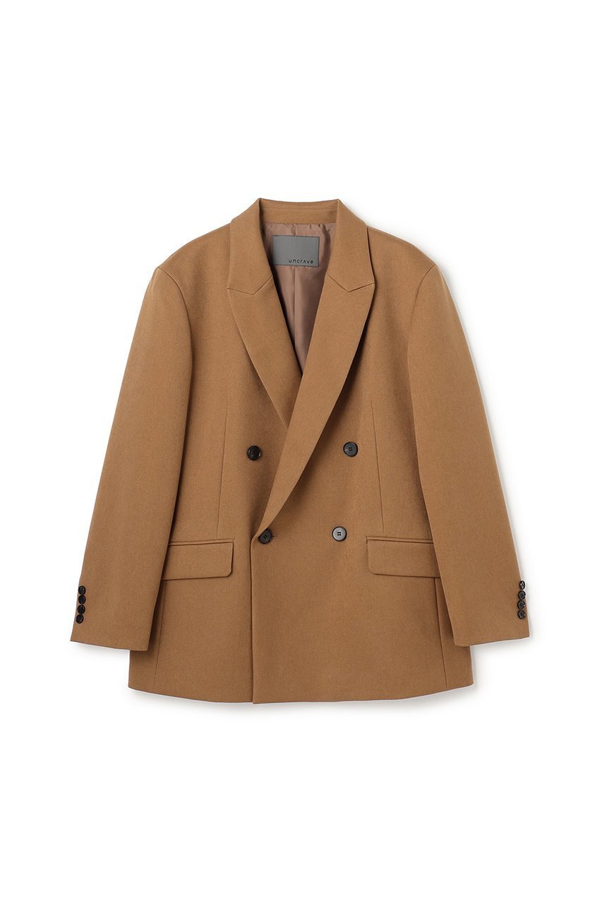 【アンクレイヴ/uncrave】のプルーフウールライクツイル ジャケット インテリア・キッズ・メンズ・レディースファッション・服の通販 founy(ファニー) 　ファッション　Fashion　レディースファッション　Fashion for Women　アウター　Coat / Outerwear Collection　レディースジャケット・軽アウター　Jackets　春　Spring　吸水　Absorbent, Quick-Dry　シャンブレー　Chambray, Denim-Like Fabric　ジャケット　Jacket, Outerwear　セットアップ　Set-Up, Coordinated Outfit　ダブル　Double, Double-Breasted　ツイル　Twist, Twisted Detail　バランス　Balance, Style Balance　ループ　Loop, Loop Knit　ワイド　Wide, Wide Fit　S/S・春夏　SS, Spring/Summer, Warm Season　おすすめ　Recommended / Our Picks　夏　Summer　2026年　2026　キャメル|ID: prp329100004859617 ipo3291000000035956390