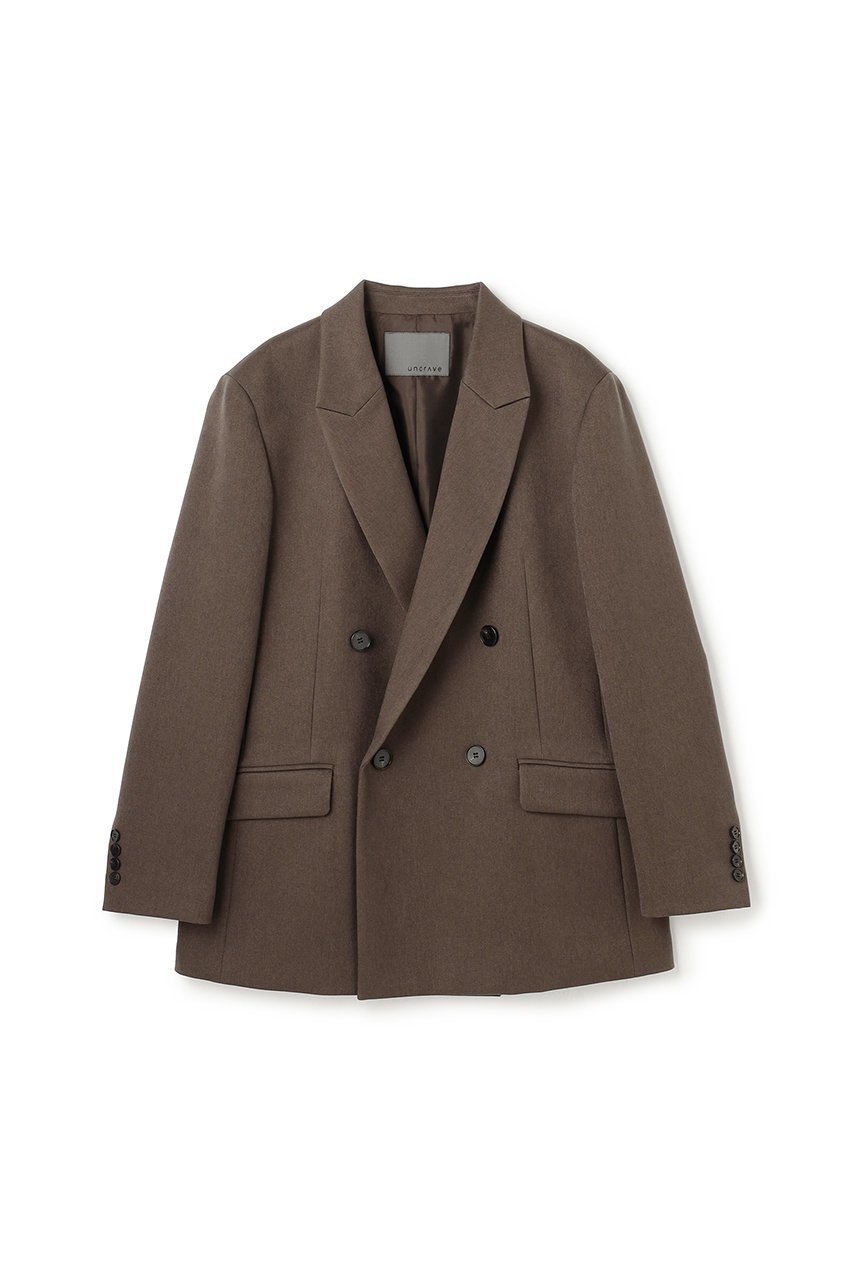 【アンクレイヴ/uncrave】のプルーフウールライクツイル ジャケット インテリア・キッズ・メンズ・レディースファッション・服の通販 founy(ファニー) 　ファッション　Fashion　レディースファッション　Fashion for Women　アウター　Coat / Outerwear Collection　レディースジャケット・軽アウター　Jackets　春　Spring　吸水　Absorbent, Quick-Dry　シャンブレー　Chambray, Denim-Like Fabric　ジャケット　Jacket, Outerwear　セットアップ　Set-Up, Coordinated Outfit　ダブル　Double, Double-Breasted　ツイル　Twist, Twisted Detail　バランス　Balance, Style Balance　ループ　Loop, Loop Knit　ワイド　Wide, Wide Fit　S/S・春夏　SS, Spring/Summer, Warm Season　おすすめ　Recommended / Our Picks　夏　Summer　2026年　2026　ブラウン|ID: prp329100004859617 ipo3291000000035956391