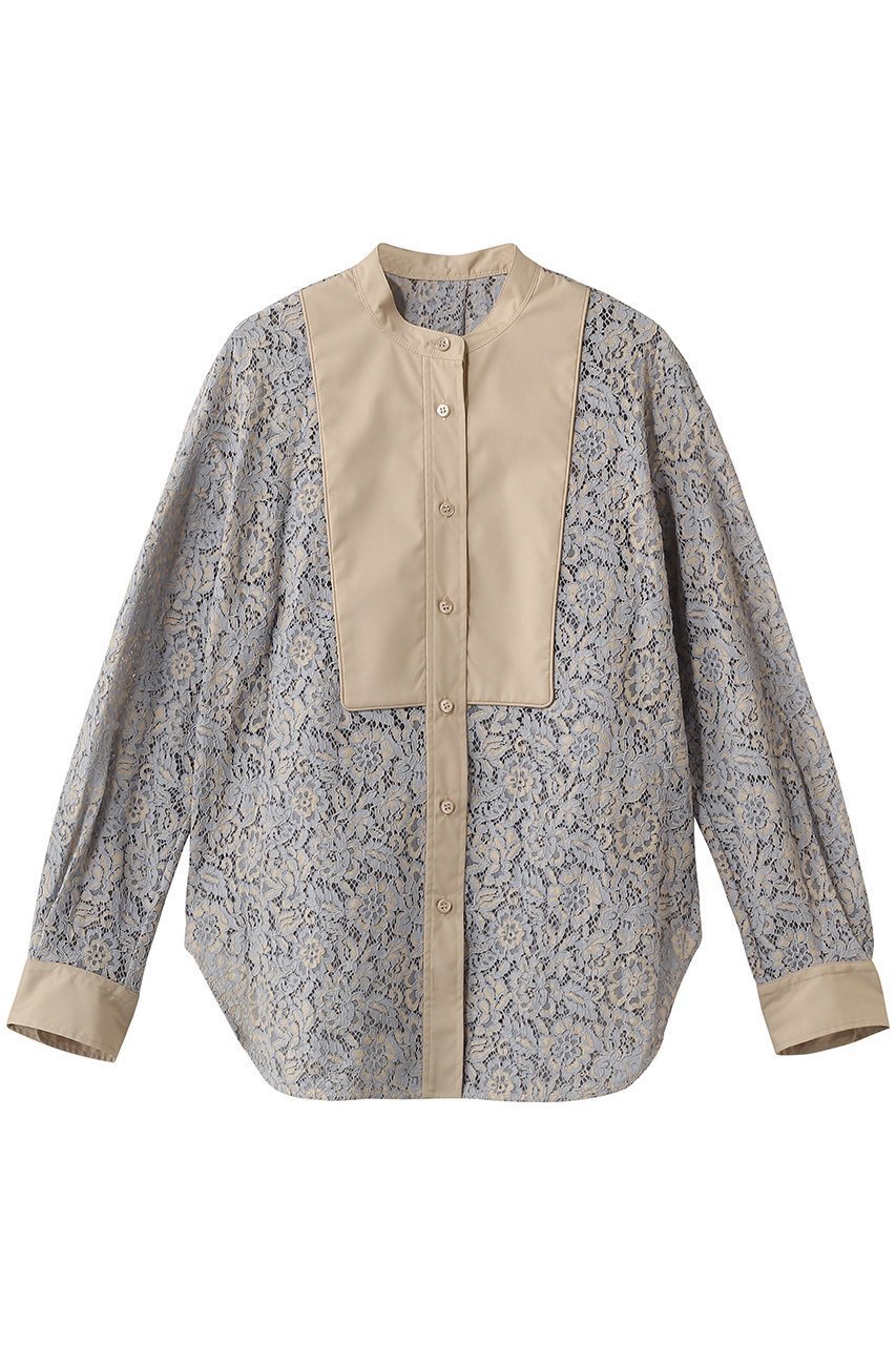 【デザイン ワークス/DESIGN WORKS】の【セットアップ対応】コードレースドッキングシャツ 人気、トレンドファッション・服の通販 founy(ファニー) 　ファッション　Fashion　レディースファッション　Fashion for Women　トップス・カットソー　Cut & Sew Tops　シャツ・ブラウス・オフィスカジュアル　Elegant Blouses & Button-Ups　2026年　2026　コンビ　Combo, Combination Style　スリーブ　Sleeve, Long Sleeve / Short Sleeve　セットアップ　Set-Up, Coordinated Outfit　デニム　Denim, Jeans Material　フロント　Front, Front Design　プリーツ　Pleats, Pleated　レース　Lace, Lace Fabric　ロング　Long, Long-Length　エレガント 上品　Elegant　夏　Summer　春　Spring　S/S・春夏　SS, Spring/Summer, Warm Season　 other-1|ID: prp329100004859628 ipo3291000000035956479