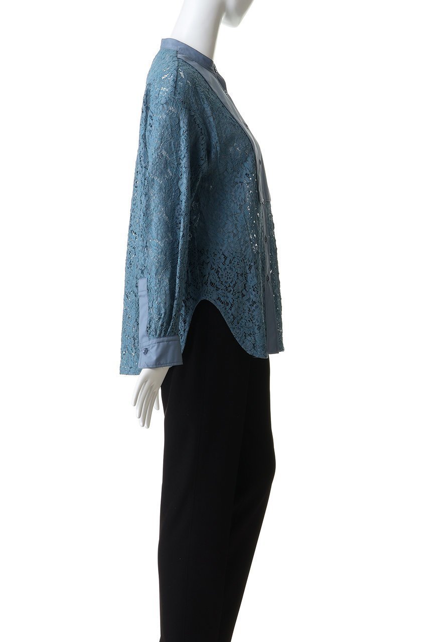 【デザイン ワークス/DESIGN WORKS】の【セットアップ対応】コードレースドッキングシャツ 人気、トレンドファッション・服の通販 founy(ファニー) 　ファッション　Fashion　レディースファッション　Fashion for Women　トップス・カットソー　Cut & Sew Tops　シャツ・ブラウス・オフィスカジュアル　Elegant Blouses & Button-Ups　2026年　2026　コンビ　Combo, Combination Style　スリーブ　Sleeve, Long Sleeve / Short Sleeve　セットアップ　Set-Up, Coordinated Outfit　デニム　Denim, Jeans Material　フロント　Front, Front Design　プリーツ　Pleats, Pleated　レース　Lace, Lace Fabric　ロング　Long, Long-Length　エレガント 上品　Elegant　夏　Summer　春　Spring　S/S・春夏　SS, Spring/Summer, Warm Season　other-3|ID: prp329100004859628 ipo3291000000035956483