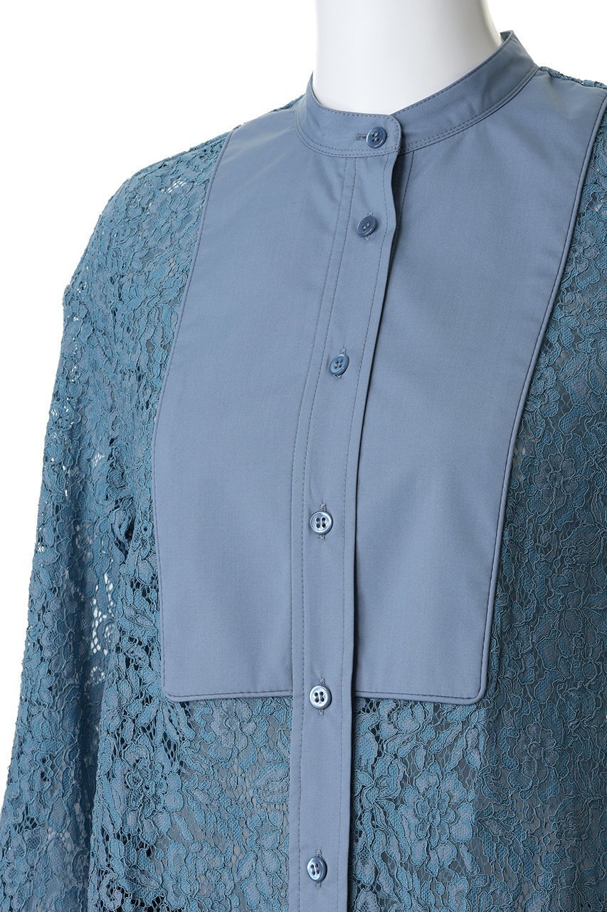 【デザイン ワークス/DESIGN WORKS】の【セットアップ対応】コードレースドッキングシャツ 人気、トレンドファッション・服の通販 founy(ファニー) 　ファッション　Fashion　レディースファッション　Fashion for Women　トップス・カットソー　Cut & Sew Tops　シャツ・ブラウス・オフィスカジュアル　Elegant Blouses & Button-Ups　2026年　2026　コンビ　Combo, Combination Style　スリーブ　Sleeve, Long Sleeve / Short Sleeve　セットアップ　Set-Up, Coordinated Outfit　デニム　Denim, Jeans Material　フロント　Front, Front Design　プリーツ　Pleats, Pleated　レース　Lace, Lace Fabric　ロング　Long, Long-Length　エレガント 上品　Elegant　夏　Summer　春　Spring　S/S・春夏　SS, Spring/Summer, Warm Season　other-5|ID: prp329100004859628 ipo3291000000035956485