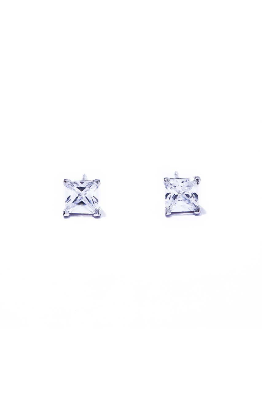 【ルボンボン/les bonbon】のprincess square ピアス S インテリア・キッズ・メンズ・レディースファッション・服の通販 founy(ファニー) 　ファッション　Fashion　レディースファッション　Fashion for Women　ジュエリー　Jewelry　ファッションリング　Fashion Rings　イヤリング・フープ・ドロップタイプ　Hoop, Drop & Clip Earrings　2026年　2026　イヤリング　Earrings　カッティング　Cutting Detail　スクエア　Square, Square Shape　夏　Summer　春　Spring　S/S・春夏　SS, Spring/Summer, Warm Season　シルバー|ID: prp329100004859900 ipo3291000000035982157