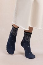 【ブルーフォレ/BLEUFORET】の6602 バンダナジャカードソックス ネイビー|ID: prp329100004859997 ipo3291000000035982732