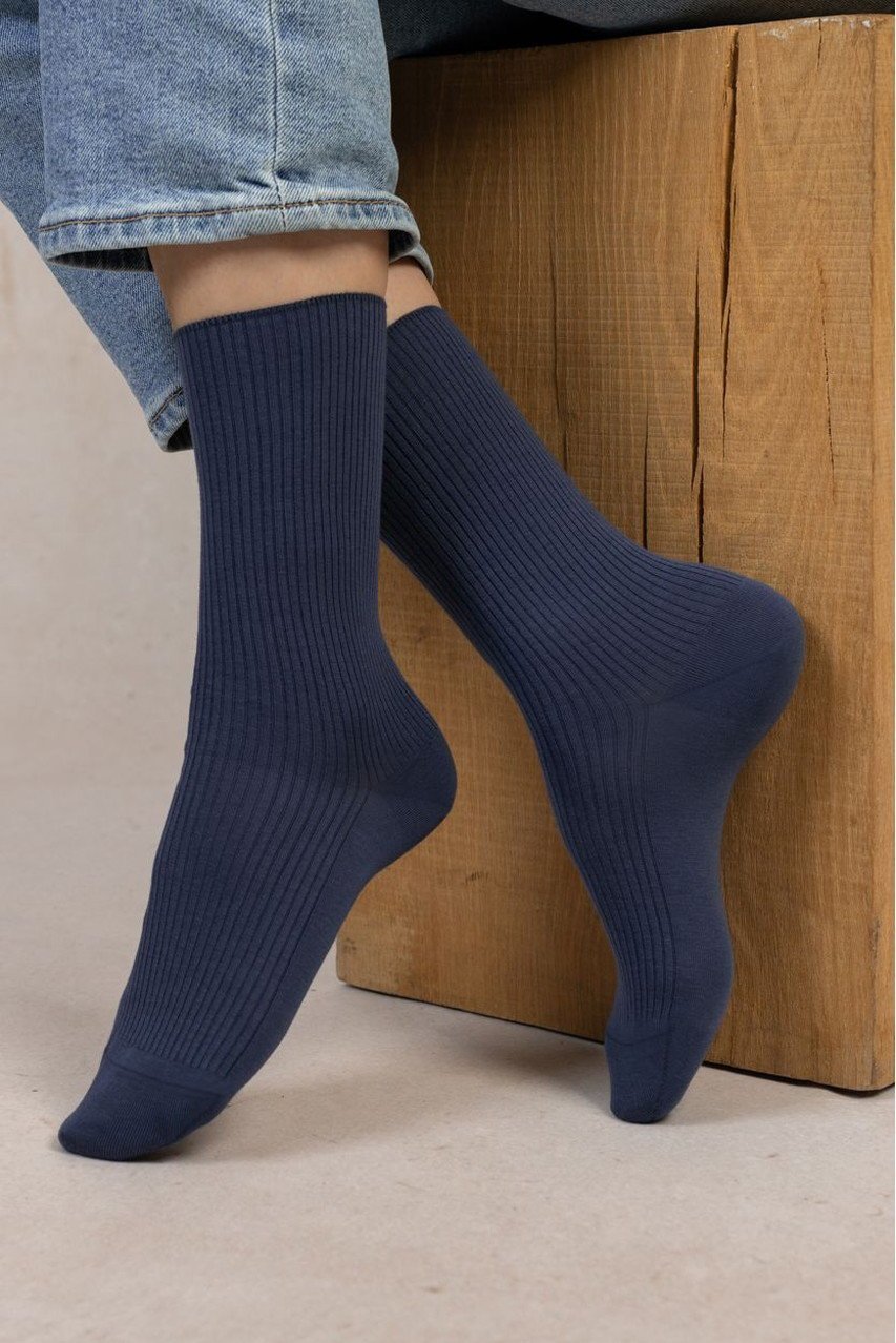 【ブルーフォレ/BLEUFORET】の6398 コットンリブソックス インテリア・キッズ・メンズ・レディースファッション・服の通販 founy(ファニー) 　ファッション　Fashion　レディースファッション　Fashion for Women　ソックス&靴下　Socks & Hosiery　レッグウェア・ストッキング　Legwear & Hosiery　2026年　2026　シンプル　Simple, Minimal　ソックス　Socks, Hosiery　フィット　Fit, Slim Fit　夏　Summer　春　Spring　S/S・春夏　SS, Spring/Summer, Warm Season　ネイビー|ID: prp329100004860000 ipo3291000000035982741