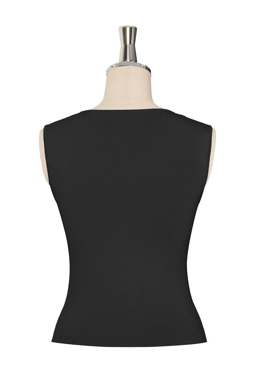 【デイジーリン/DAISY LIN】のKnit Top “Daisy Twist Elegance” 人気、トレンドファッション・服の通販 founy(ファニー) 　ファッション　Fashion　レディースファッション　Fashion for Women　トップス・カットソー　Cut & Sew Tops　ニット　Knit Tops & Sweaters　カジュアルプルオーバー・ニットトップス　Pullovers & Knit Tops / Casual Pullovers　インナー　Innerwear　ウォッシャブル　Machine Washable　春　Spring　ジャケット　Jacket, Outerwear　ストレッチ　Stretch, Stretchy Fabric　なめらか　Smooth, Silky Texture　バランス　Balance, Style Balance　フィット　Fit, Slim Fit　フロント　Front, Front Design　ベスト　Vest, Waistcoat　S/S・春夏　SS, Spring/Summer, Warm Season　夏　Summer　新作・新入荷　New Arrivals / New In　other-2|ID: prp329100004860019 ipo3291000000035982895