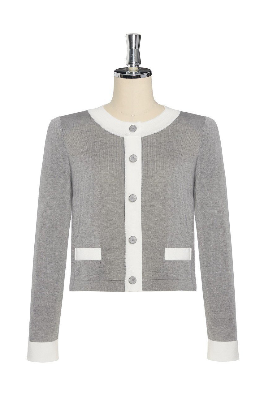 【デイジーリン/DAISY LIN】のDaisy Classic Cardigan インテリア・キッズ・メンズ・レディースファッション・服の通販 founy(ファニー) 　ファッション　Fashion　レディースファッション　Fashion for Women　トップス・カットソー　Cut & Sew Tops　ニット　Knit Tops & Sweaters　カーディガン・羽織り　Layered Style Cardigans　なめらか　Smooth, Silky Texture　ウォッシャブル　Machine Washable　カーディガン　Cardigan, Knitwear　クラシック　Classic, Timeless Style　シンプル　Simple, Minimal　エレガント 上品　Elegant　新作・新入荷　New Arrivals / New In　洗える　Machine Washable　グレー|ID: prp329100004860020 ipo3291000000035982900