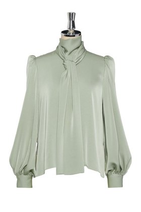 【デイジーリン/DAISY LIN】 Blouse Daisy Elegant Ribbon人気、トレンドファッション・服の通販 founy(ファニー) ファッション Fashion レディースファッション Fashion for Women トップス・カットソー Cut & Sew Tops シャツ・ブラウス・オフィスカジュアル Elegant Blouses & Button-Ups アンティーク Antique-Inspired インナー Innerwear エレガント 上品 Elegant カフス Cuff Design ジャケット Jacket, Outerwear スリーブ Sleeve, Long Sleeve / Short Sleeve チュール Tulip, Tulip Motif パウダー Powder, Soft Tone リボン Ribbon, Bow ループ Loop, Loop Knit ロング Long, Long-Length 新作・新入荷 New Arrivals / New In |ID:prp329100004860021