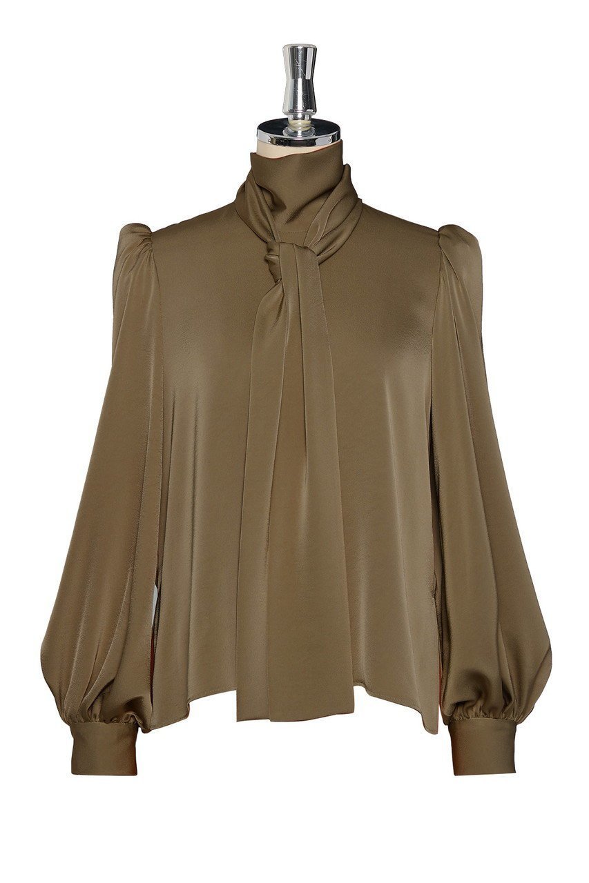 【デイジーリン/DAISY LIN】のBlouse Daisy Elegant Ribbon インテリア・キッズ・メンズ・レディースファッション・服の通販 founy(ファニー) 　ファッション　Fashion　レディースファッション　Fashion for Women　トップス・カットソー　Cut & Sew Tops　シャツ・ブラウス・オフィスカジュアル　Elegant Blouses & Button-Ups　アンティーク　Antique-Inspired　インナー　Innerwear　エレガント 上品　Elegant　カフス　Cuff Design　ジャケット　Jacket, Outerwear　スリーブ　Sleeve, Long Sleeve / Short Sleeve　チュール　Tulip, Tulip Motif　パウダー　Powder, Soft Tone　リボン　Ribbon, Bow　ループ　Loop, Loop Knit　ロング　Long, Long-Length　新作・新入荷　New Arrivals / New In　アンティークブラウン|ID: prp329100004860021 ipo3291000000035982911