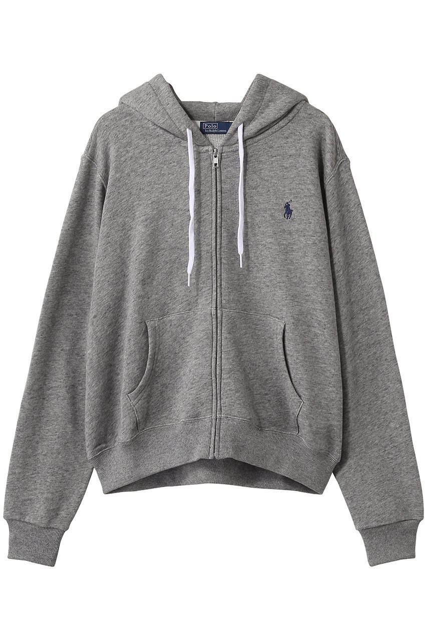 【ラルフローレン/RALPH LAUREN】の【POLO RALPH LAUREN】ライトウェイト フリース フルジップ フーディ インテリア・キッズ・メンズ・レディースファッション・服の通販 founy(ファニー) 　ファッション　Fashion　レディースファッション　Fashion for Women　トップス・カットソー　Cut & Sew Tops　シャツ・ブラウス・オフィスカジュアル　Elegant Blouses & Button-Ups　レディースパーカー・カジュアルフーディー　Casual Hoodies & Sweatshirts　ロングTシャツ・Tシャツ　Longline T-Shirts & Tees　スウェット・クルーネックトップス　Sweatshirts & Crewnecks / Relaxed Fit Sweat Tops　カットソー・ベーシックTシャツ　Cut-and-Sewn Tops / Stretch Tees & Basics　ショルダー　Shoulder, Shoulder Strap　ドロップ　Drop Shoulder, Dropped Style　ドローストリング　Drawstring, Pull Cord　フィット　Fit, Slim Fit　リラックス　Relax, Relaxed Fit　定番　Standard, Basic Item　グレー|ID: prp329100004860023 ipo3291000000036693851