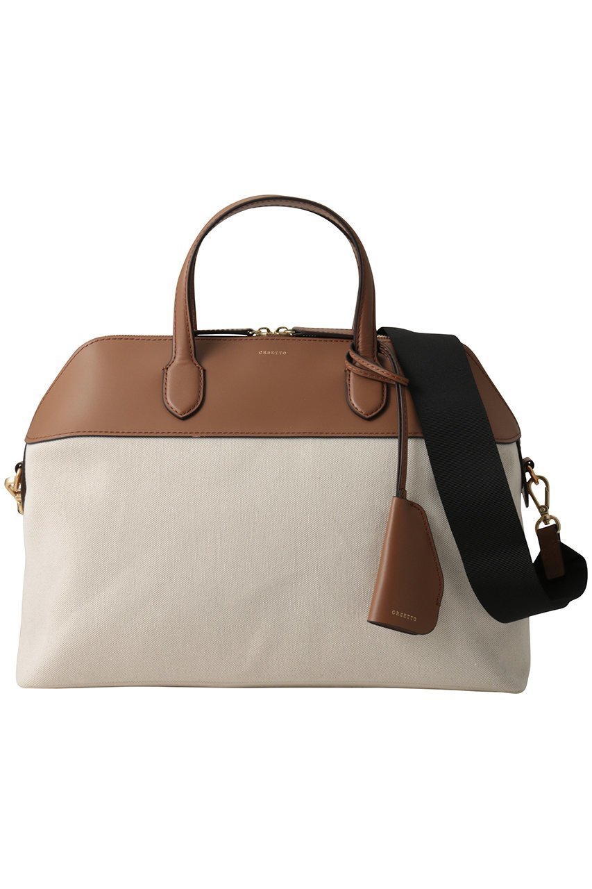 【オルセット/ORSETTO】のCITTA キャンバスコンビ2wayハンドバッグ インテリア・キッズ・メンズ・レディースファッション・服の通販 founy(ファニー) 　ファッション　Fashion　レディースファッション　Fashion for Women　バッグ　Bags　2026年　2026　キャンバス　Canvas, Canvas Fabric　コンビ　Combo, Combination Style　スクエア　Square, Square Shape　フォルム　Silhouette, Form　夏　Summer　春　Spring　S/S・春夏　SS, Spring/Summer, Warm Season　ブラウン|ID: prp329100004860027 ipo3291000000035982955