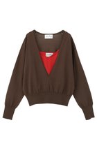 【マルティニーク/martinique】の【l heritage martinique】深Vプルオーバーツインセット ブラウン|ID: prp329100004860031 ipo3291000000035982985