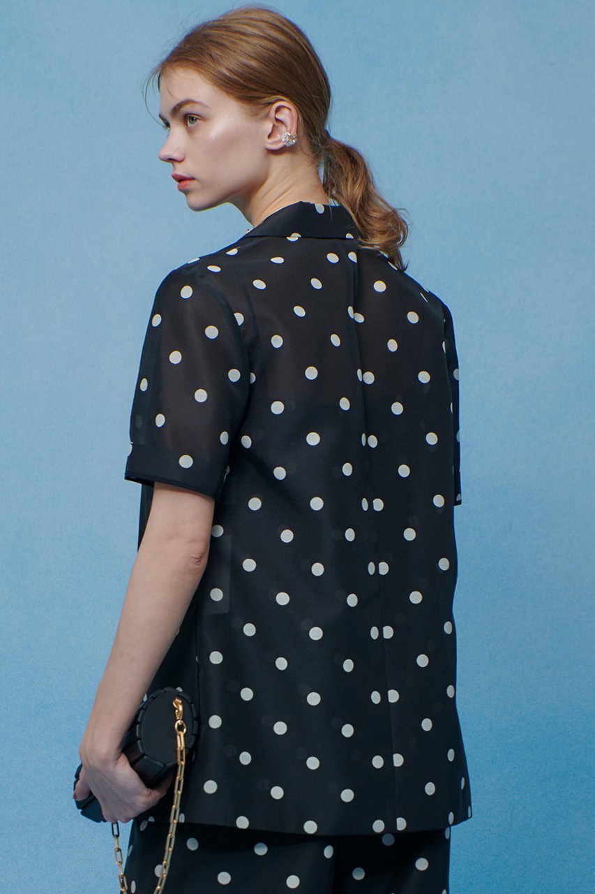 【アルアバイル/allureville】の【LOULOU WILLOUGHBY】オーガンドットハーフスリーブジャケット 人気、トレンドファッション・服の通販 founy(ファニー) 　ファッション　Fashion　レディースファッション　Fashion for Women　アウター　Coat / Outerwear Collection　レディースジャケット・軽アウター　Jackets　2026年　2026　おすすめ　Recommended / Our Picks　オーガンジー　Organza Fabric　ジャケット　Jacket, Outerwear　ドット　Polka Dot, Dot Pattern　プリント　Print, Printed Pattern　半袖　Short Sleeve, Half Sleeve　夏　Summer　春　Spring　S/S・春夏　SS, Spring/Summer, Warm Season　other-4|ID: prp329100004860036 ipo3291000000035983021