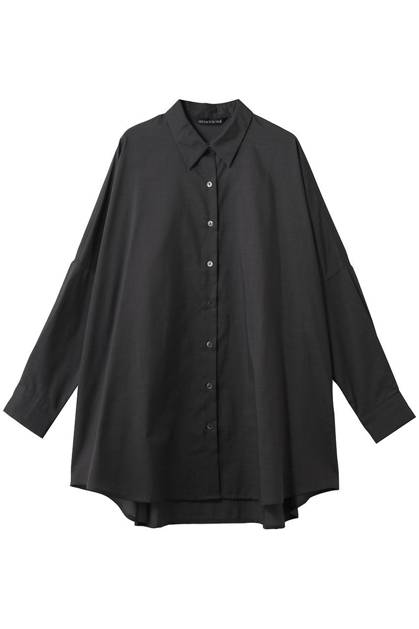 【ミズイロ インド/mizuiro ind】のT/C sheer wide shirt シャツ インテリア・キッズ・メンズ・レディースファッション・服の通販 founy(ファニー) 　ファッション　Fashion　レディースファッション　Fashion for Women　トップス・カットソー　Cut & Sew Tops　シャツ・ブラウス・オフィスカジュアル　Elegant Blouses & Button-Ups　2026年　2026　シンプル　Simple, Minimal　スリーブ　Sleeve, Long Sleeve / Short Sleeve　ロング　Long, Long-Length　夏　Summer　春　Spring　S/S・春夏　SS, Spring/Summer, Warm Season　c.gray|ID: prp329100004860039 ipo3291000000035983043