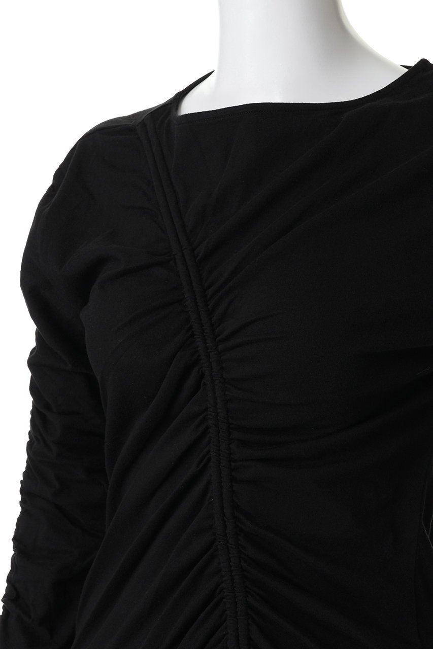 【マーレット/MERLETTE】のREVERIE コットンジャージー アシンメトリーギャザーカットソー 人気、トレンドファッション・服の通販 founy(ファニー) 　ファッション　Fashion　レディースファッション　Fashion for Women　トップス・カットソー　Cut & Sew Tops　シャツ・ブラウス・オフィスカジュアル　Elegant Blouses & Button-Ups　ロングTシャツ・Tシャツ　Longline T-Shirts & Tees　カットソー・ベーシックTシャツ　Cut-and-Sewn Tops / Stretch Tees & Basics　2026年　2026　アシンメトリー　Asymmetrical Style　カットソー　Cut and Sewn Top　ギャザー　Gathered, Ruffled　シンプル　Simple, Minimal　スリーブ　Sleeve, Long Sleeve / Short Sleeve　センター　Center, Center Line　ロング　Long, Long-Length　ワイド　Wide, Wide Fit　夏　Summer　春　Spring　S/S・春夏　SS, Spring/Summer, Warm Season　other-5|ID: prp329100004860042 ipo3291000000035983071