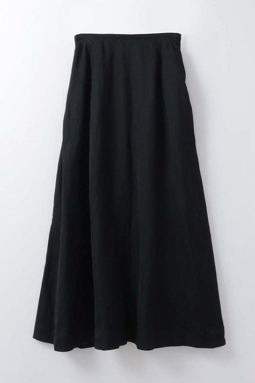 【ハー/HER.】のVis/Liフレアスカート インテリア・キッズ・メンズ・レディースファッション・服の通販 founy(ファニー) 　ファッション　Fashion　レディースファッション　Fashion for Women　スカート　Skirts　Aライン・フレアスカート　A-Line & Flared Skirts　ロングスカート　Long Skirts / Maxi & Midi Skirts　エレガント 上品　Elegant　ツイル　Twist, Twisted Detail　フレア　Flare, Flared　ミックス　Mix, Mixed Style　リネン　Linen, Linen Fabric　ロング　Long, Long-Length　新作・新入荷　New Arrivals / New In　ブラック|ID: prp329100004860046 ipo3291000000035986973