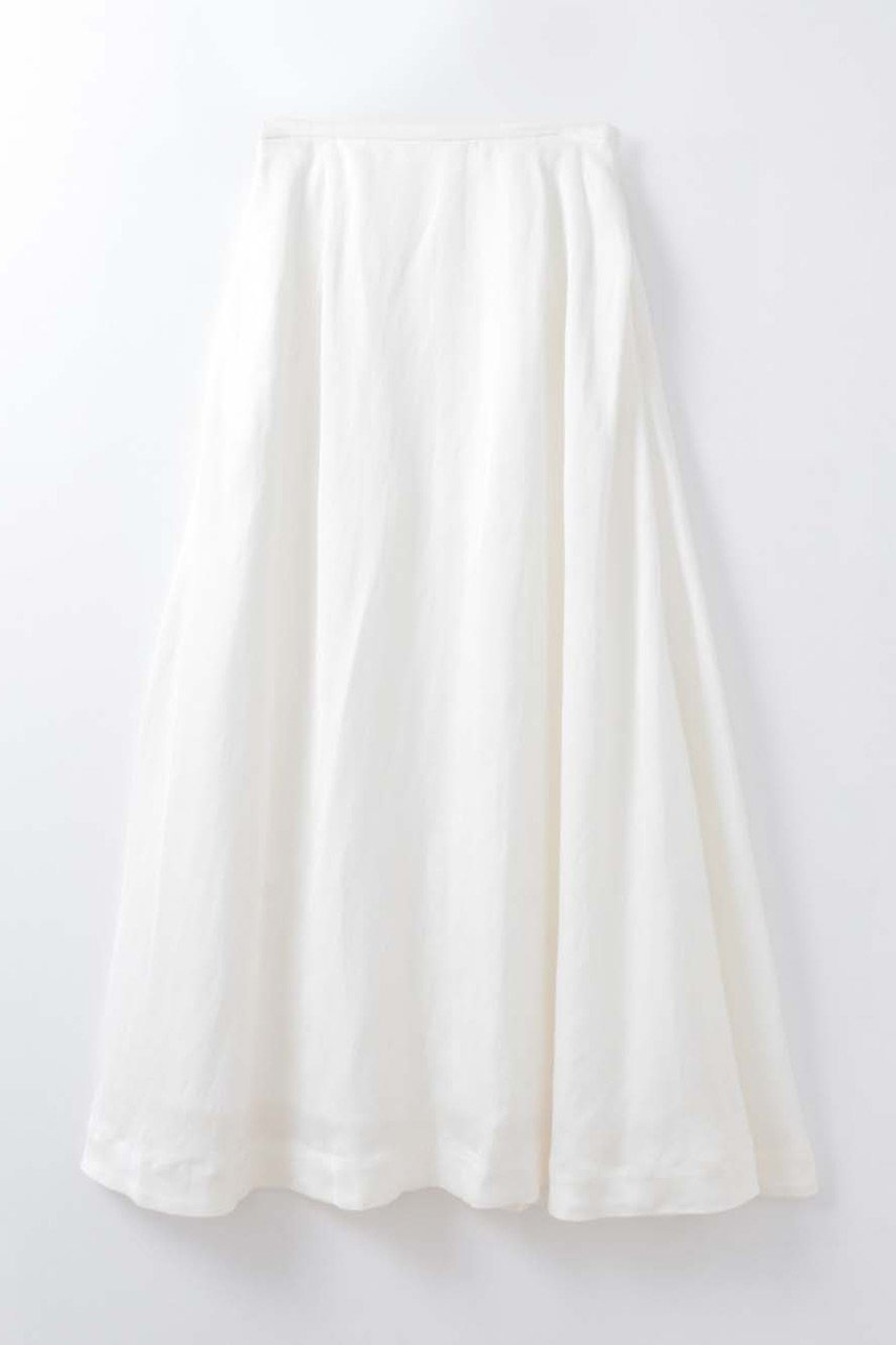 【ハー/HER.】のVis/Liフレアスカート インテリア・キッズ・メンズ・レディースファッション・服の通販 founy(ファニー) 　ファッション　Fashion　レディースファッション　Fashion for Women　スカート　Skirts　Aライン・フレアスカート　A-Line & Flared Skirts　ロングスカート　Long Skirts / Maxi & Midi Skirts　エレガント 上品　Elegant　ツイル　Twist, Twisted Detail　フレア　Flare, Flared　ミックス　Mix, Mixed Style　リネン　Linen, Linen Fabric　ロング　Long, Long-Length　新作・新入荷　New Arrivals / New In　オフホワイト|ID: prp329100004860046 ipo3291000000035986974