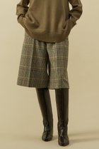 【プレインピープル/PLAIN PEOPLE】のオリジナルチェック柄ハーフパンツ ブラウンチェック|ID: prp329100004860744 ipo3291000000036164517