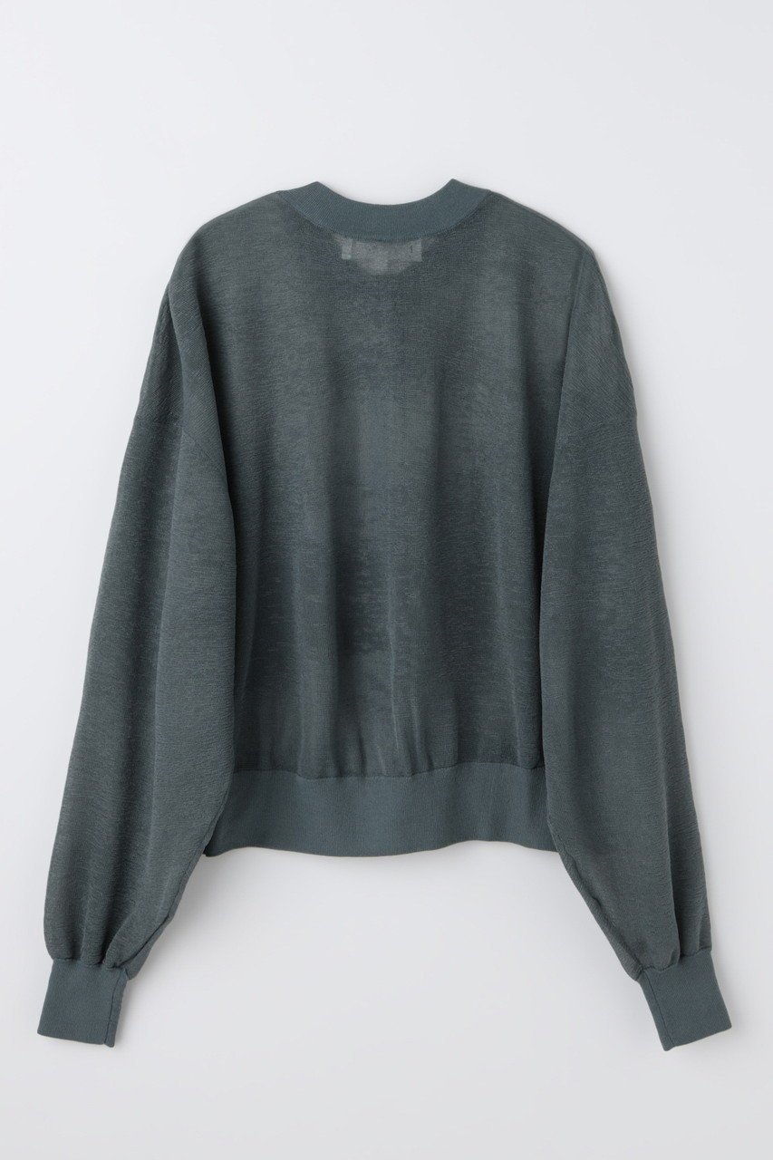 【エンフォルド/ENFOLD】のSHEER CARDIGAN 人気、トレンドファッション・服の通販 founy(ファニー) 　ファッション　Fashion　レディースファッション　Fashion for Women　トップス・カットソー　Cut & Sew Tops　ニット　Knit Tops & Sweaters　カーディガン・羽織り　Layered Style Cardigans　カーディガン　Cardigan, Knitwear　ギャザー　Gathered, Ruffled　クロップド　Cropped, Short Length　バランス　Balance, Style Balance　ワンポイント　One Point, Statement Accent　春　Spring　other-2|ID: prp329100004860754 ipo3291000000036782105