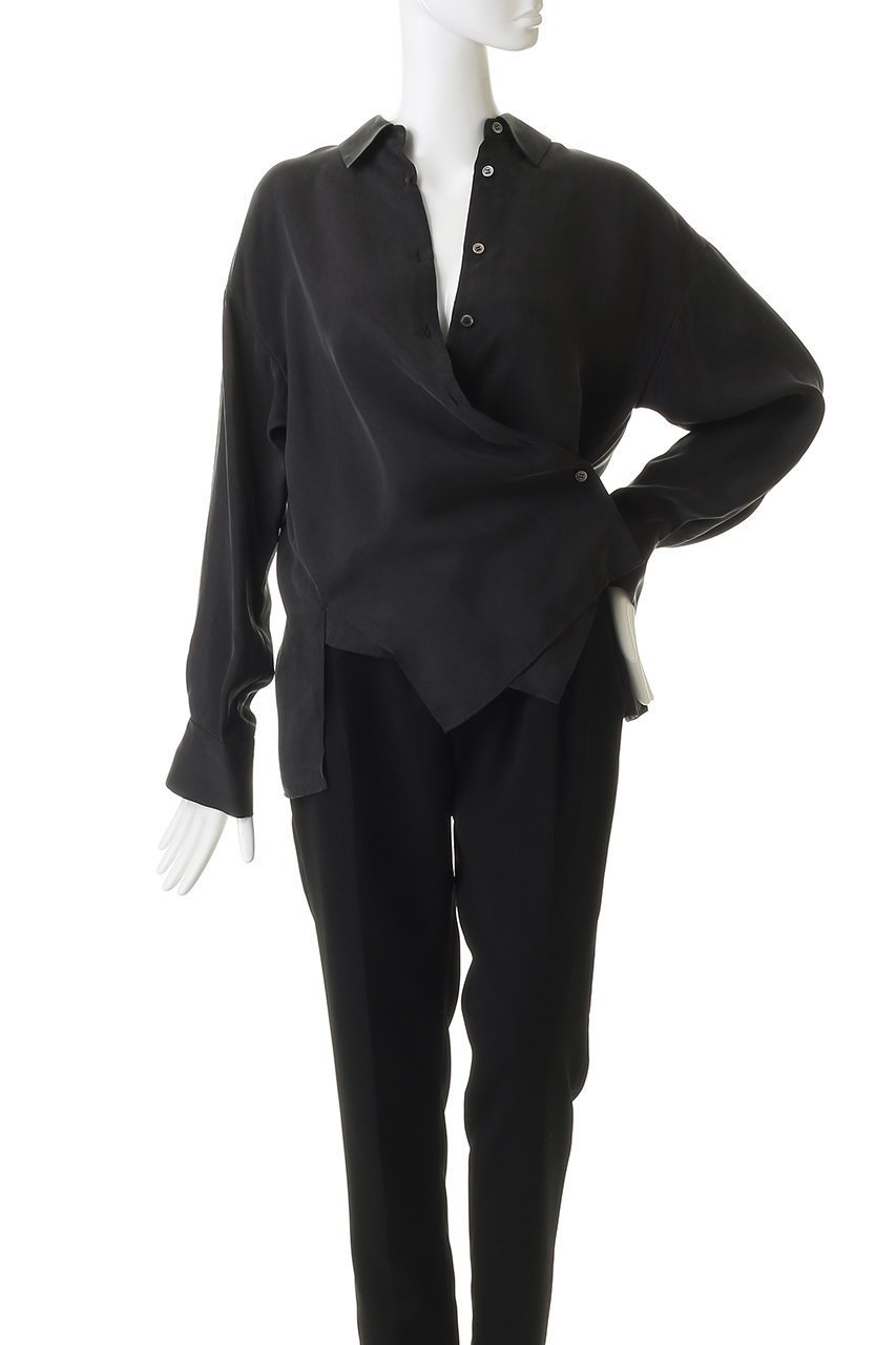 【プルミエ アロンディスモン/1er Arrondissement】のキュプラフィブリルレギュラーカラーシャツ 人気、トレンドファッション・服の通販 founy(ファニー) 　ファッション　Fashion　レディースファッション　Fashion for Women　トップス・カットソー　Cut & Sew Tops　シャツ・ブラウス・オフィスカジュアル　Elegant Blouses & Button-Ups　2026年　2026　とろみ　Fluid, Flowy Fabric　カシュクール　Wrap Design　キュプラ　Cupro, Eco Fabric　シンプル　Simple, Minimal　スリーブ　Sleeve, Long Sleeve / Short Sleeve　リュクス　Luxury, Elegant, High-End, Chic　ロング　Long, Long-Length　エレガント 上品　Elegant　夏　Summer　春　Spring　S/S・春夏　SS, Spring/Summer, Warm Season　other-6|ID: prp329100004860756 ipo3291000000035999516