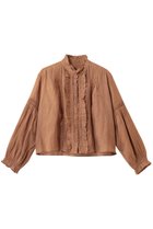 【マリリンムーン/MARILYN MOON】のシアースターチドコットンレースフリルドブラウス ベージュ|ID: prp329100004860763 ipo3291000000035999573