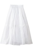 【マリリンムーン/MARILYN MOON】のシアースターチドコットンレースティアードスカート ホワイト|ID: prp329100004860765 ipo3291000000035999595