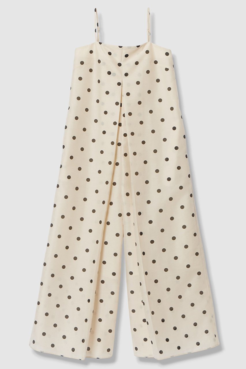 【アルアバイル/allureville】の【LOULOU WILLOUGHBY】オーガンドットオールインワン インテリア・キッズ・メンズ・レディースファッション・服の通販 founy(ファニー) 　ファッション　Fashion　レディースファッション　Fashion for Women　パンツ　Pants & Trousers　2026年　2026　おすすめ　Recommended / Our Picks　インナー　Innerwear　オーガンジー　Organza Fabric　カットソー　Cut and Sewn Top　ジャケット　Jacket, Outerwear　デコルテ　Décolleté, Neckline　ドット　Polka Dot, Dot Pattern　フィット　Fit, Slim Fit　フロント　Front, Front Design　プリント　Print, Printed Pattern　リラックス　Relax, Relaxed Fit　ワイド　Wide, Wide Fit　エレガント 上品　Elegant　夏　Summer　春　Spring　S/S・春夏　SS, Spring/Summer, Warm Season　アイボリー|ID: prp329100004860766 ipo3291000000035999607