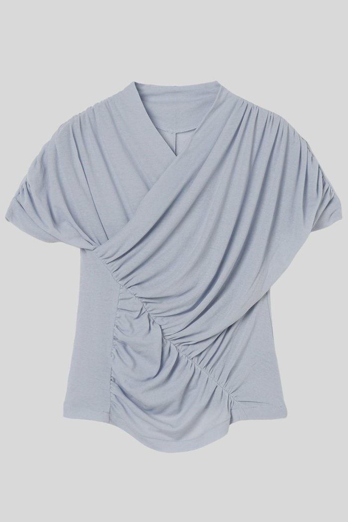 【イロット/IIROT】のskin touch シャーリング トップス インテリア・キッズ・メンズ・レディースファッション・服の通販 founy(ファニー) https://founy.com/ ファッション Fashion レディースファッション Fashion for Women トップス・カットソー Cut & Sew Tops シャツ・ブラウス・オフィスカジュアル Elegant Blouses & Button-Ups ロングTシャツ・Tシャツ Longline T-Shirts & Tees カットソー・ベーシックTシャツ Cut-and-Sewn Tops / Stretch Tees & Basics シアー Sheer, See-Through シャーリング Shirring, Ruched ショート Short, Short Length スリーブ Sleeve, Long Sleeve / Short Sleeve エレガント 上品 Elegant 新作・新入荷 New Arrivals / New In |ID: prp329100004860776 ipo3291000000035999679