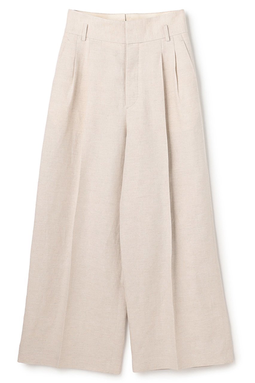 【アンクレイヴ/uncrave】のリヨセルライトリネン ワイドトラウザー インテリア・キッズ・メンズ・レディースファッション・服の通販 founy(ファニー) 　ファッション　Fashion　レディースファッション　Fashion for Women　パンツ　Pants & Trousers　フロント　Front, Front Design　ベーシック　Basic, Essential　リネン　Linen, Linen Fabric　夏　Summer　新作・新入荷　New Arrivals / New In　フラックス|ID: prp329100004860785 ipo3291000000035999752