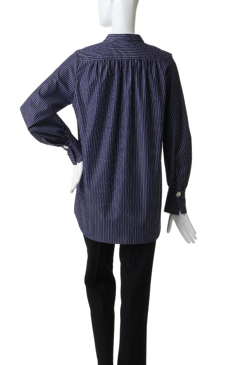 【エムフィル/M Fil】のポリエステル コットン ストライプシャープ フリルブラウス 人気、トレンドファッション・服の通販 founy(ファニー) 　ファッション　Fashion　レディースファッション　Fashion for Women　トップス・カットソー　Cut & Sew Tops　シャツ・ブラウス・オフィスカジュアル　Elegant Blouses & Button-Ups　2026年　2026　ストライプ　Stripe, Striped Pattern　スリーブ　Sleeve, Long Sleeve / Short Sleeve　タイトスカート　Pencil Skirt, Tight Skirt　フリル　Frill, Ruffle　マニッシュ　Mannish, Boyish　ロング　Long, Long-Length　エレガント 上品　Elegant　人気　Popular, Best Seller　吸水　Absorbent, Quick-Dry　夏　Summer　春　Spring　S/S・春夏　SS, Spring/Summer, Warm Season　軽量　Lightweight, Ultra Light　other-4|ID: prp329100004860801 ipo3291000000035999879