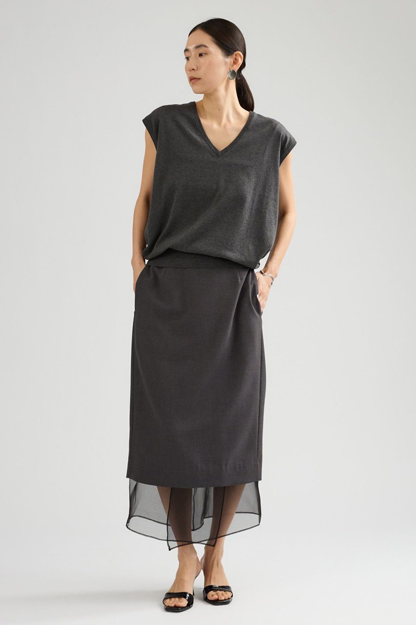 【カオス/Chaos】のクーシュスカート 人気、トレンドファッション・服の通販 founy(ファニー) 　ファッション　Fashion　レディースファッション　Fashion for Women　スカート　Skirts　ロングスカート　Long Skirts / Maxi & Midi Skirts　インナー　Innerwear　エアリー　Airy Texture　オーガンジー　Organza Fabric　春　Spring　シアー　Sheer, See-Through　シルク　Silk, 100% Silk　バランス　Balance, Style Balance　フォルム　Silhouette, Form　ロング　Long, Long-Length　S/S・春夏　SS, Spring/Summer, Warm Season　夏　Summer　2026年　2026　other-2|ID: prp329100004860824 ipo3291000000036000050