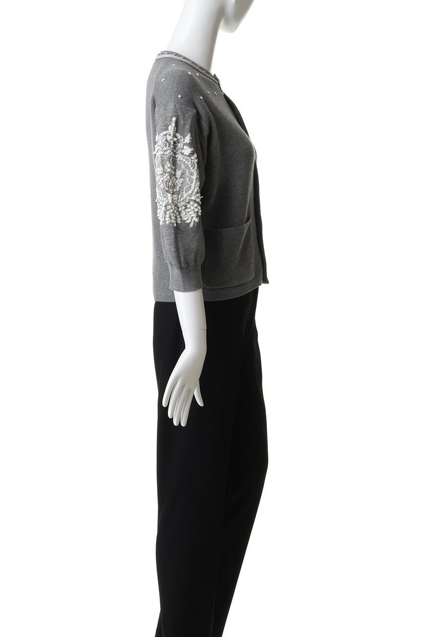 【エリオポール/heliopole】の【boussole】EMBROIDERY クルーカーディガン 人気、トレンドファッション・服の通販 founy(ファニー) 　ファッション　Fashion　レディースファッション　Fashion for Women　トップス・カットソー　Cut & Sew Tops　ニット　Knit Tops & Sweaters　カーディガン・羽織り　Layered Style Cardigans　2026年　2026　カーディガン　Cardigan, Knitwear　スリーブ　Sleeve, Long Sleeve / Short Sleeve　デコルテ　Décolleté, Neckline　ドット　Polka Dot, Dot Pattern　パーティ　Party, Party Style　ビンテージ　Vintage, Retro Style　フラワー　Flower, Floral　夏　Summer　春　Spring　S/S・春夏　SS, Spring/Summer, Warm Season　other-3|ID: prp329100004860828 ipo3291000000036000081