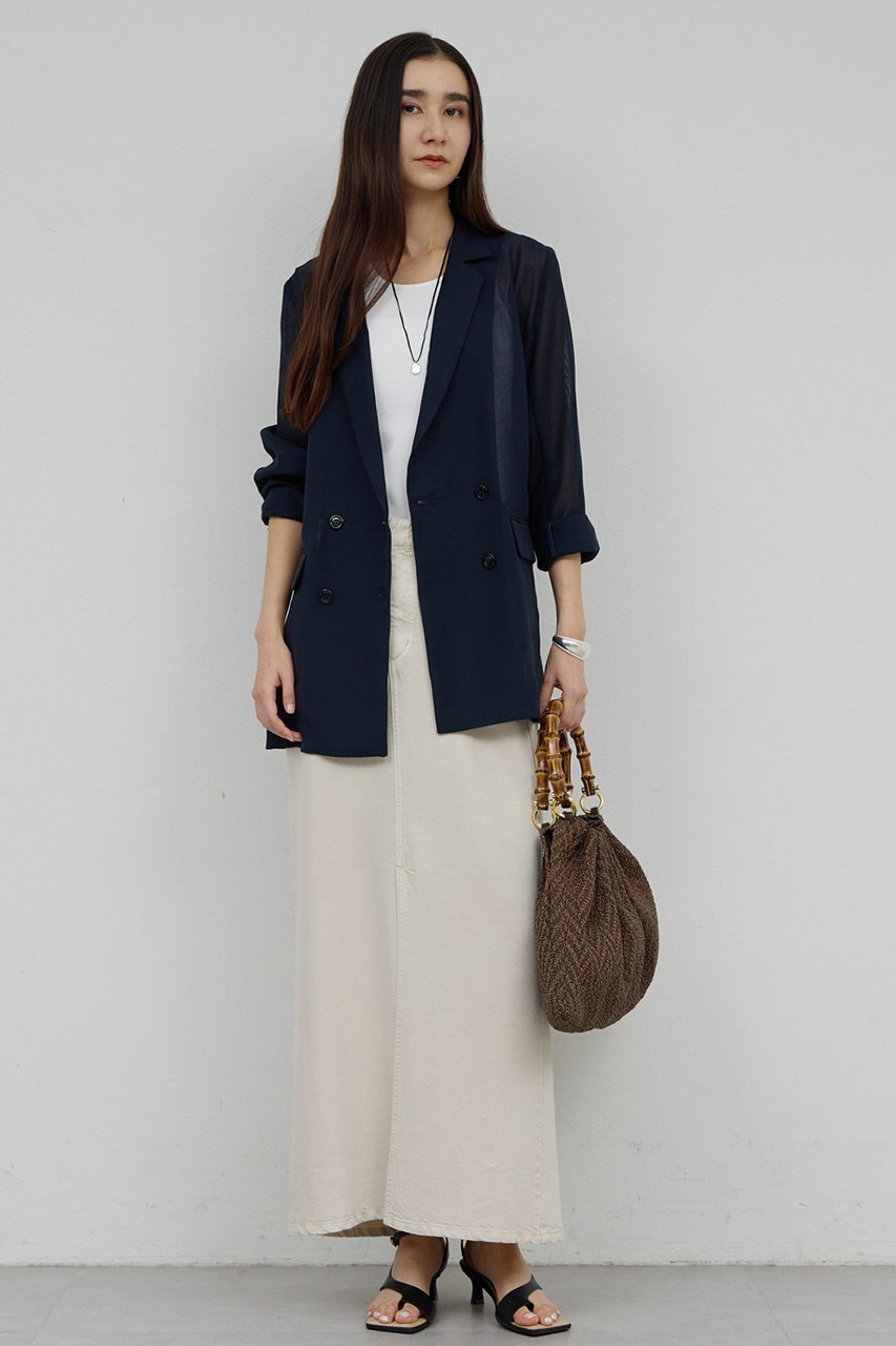 【ガリャルダガランテ/GALLARDAGALANTE】の【WEB限定】メッシュジャケット 人気、トレンドファッション・服の通販 founy(ファニー) 　ファッション　Fashion　レディースファッション　Fashion for Women　アウター　Coat / Outerwear Collection　レディースジャケット・軽アウター　Jackets　シアー　Sheer, See-Through　ジャケット　Jacket, Outerwear　ダブル　Double, Double-Breasted　デニム　Denim, Jeans Material　マニッシュ　Mannish, Boyish　メッシュ　Mesh, Net Fabric　ビジネス 仕事 通勤　Business / Work / Commuting　春　Spring　楽ちん　Easy Fit, Comfortable　秋　Autumn　other-2|ID: prp329100004860833 ipo3291000000036813114