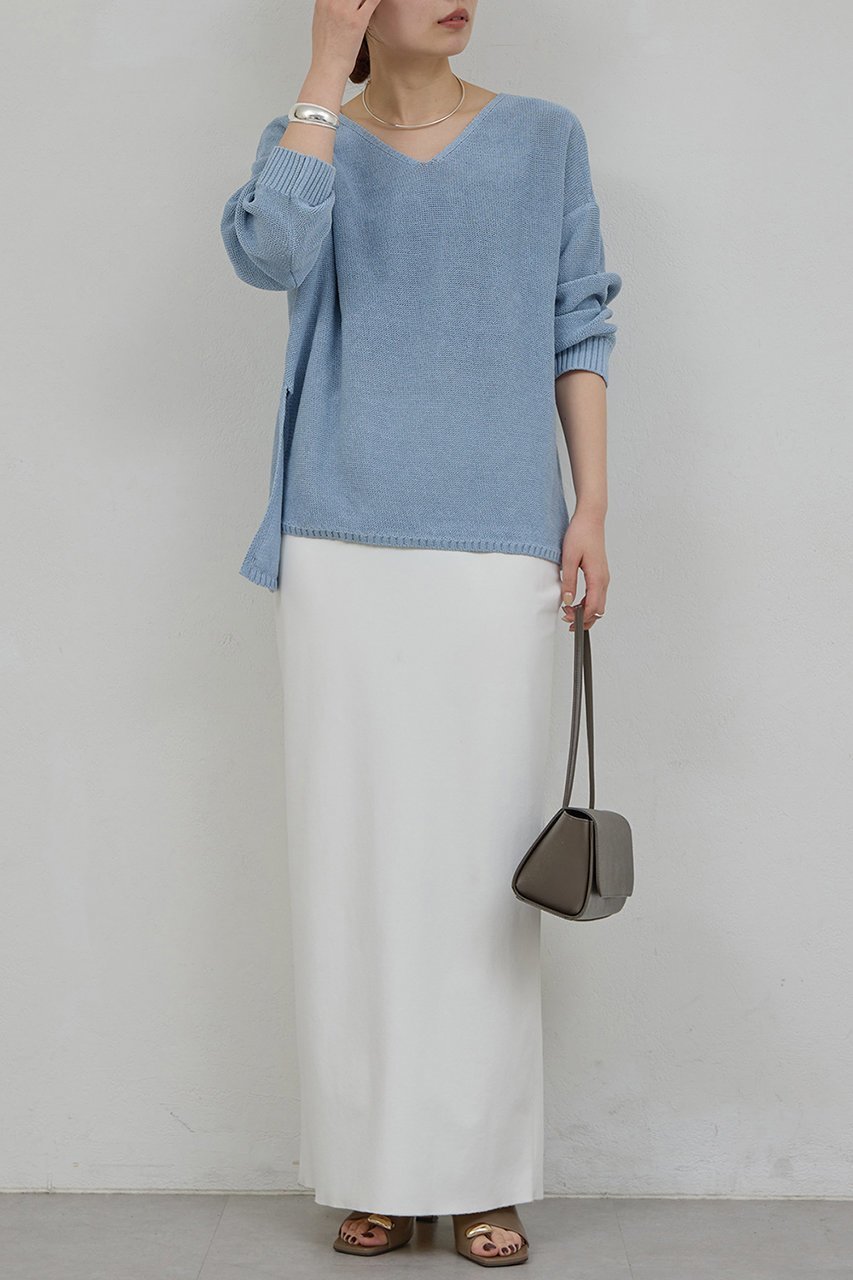 【ガリャルダガランテ/GALLARDAGALANTE】のコットンメッシュプルオーバー 人気、トレンドファッション・服の通販 founy(ファニー) 　ファッション　Fashion　レディースファッション　Fashion for Women　トップス・カットソー　Cut & Sew Tops　ニット　Knit Tops & Sweaters　カジュアルプルオーバー・ニットトップス　Pullovers & Knit Tops / Casual Pullovers　2026年　2026　スリット　Slit, Slit Detail　ヘムライン　Hemline, Bottom Cut　ベーシック　Basic, Essential　夏　Summer　春　Spring　S/S・春夏　SS, Spring/Summer, Warm Season　other-2|ID: prp329100004860835 ipo3291000000036000146