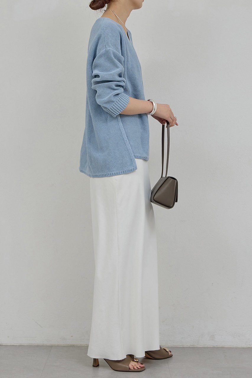 【ガリャルダガランテ/GALLARDAGALANTE】のコットンメッシュプルオーバー 人気、トレンドファッション・服の通販 founy(ファニー) 　ファッション　Fashion　レディースファッション　Fashion for Women　トップス・カットソー　Cut & Sew Tops　ニット　Knit Tops & Sweaters　カジュアルプルオーバー・ニットトップス　Pullovers & Knit Tops / Casual Pullovers　2026年　2026　スリット　Slit, Slit Detail　ヘムライン　Hemline, Bottom Cut　ベーシック　Basic, Essential　夏　Summer　春　Spring　S/S・春夏　SS, Spring/Summer, Warm Season　other-5|ID: prp329100004860835 ipo3291000000036000149