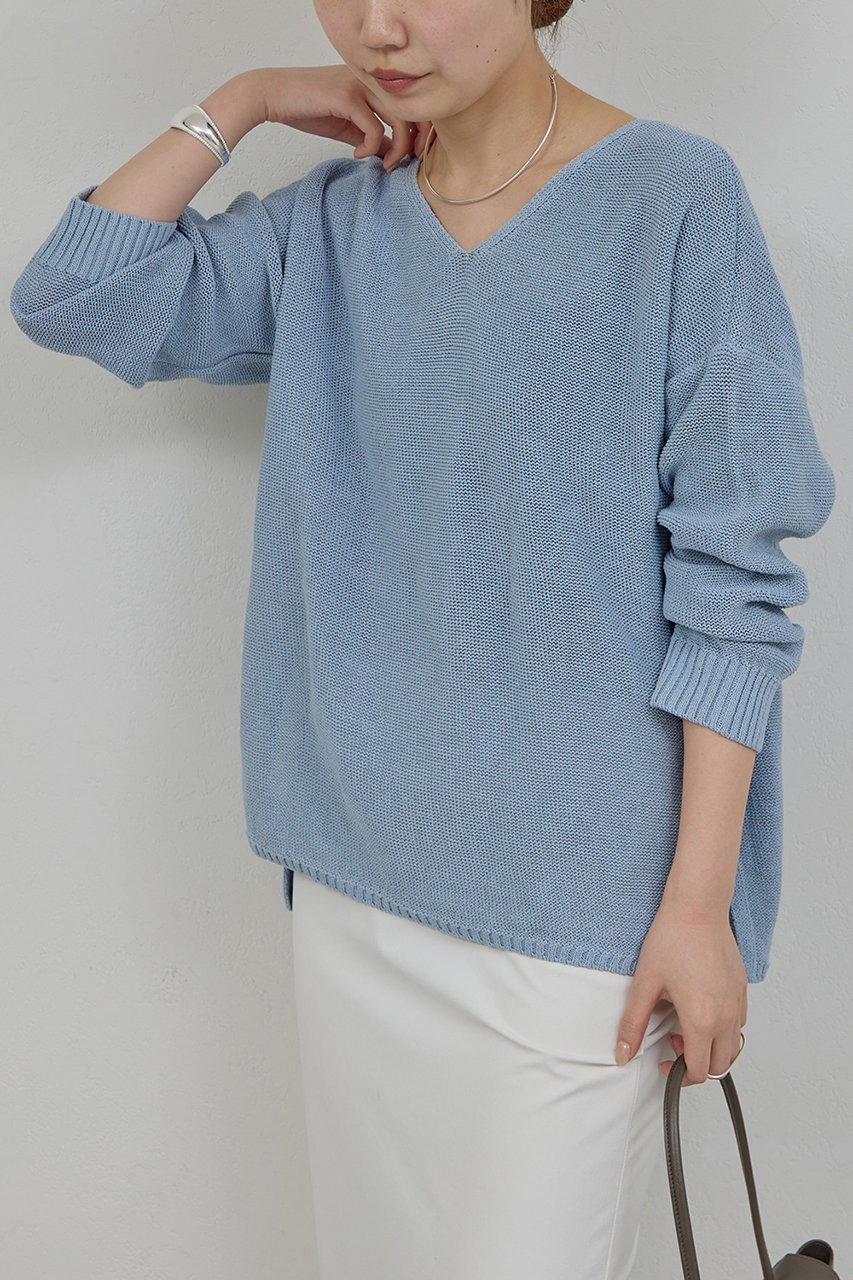 【ガリャルダガランテ/GALLARDAGALANTE】のコットンメッシュプルオーバー 人気、トレンドファッション・服の通販 founy(ファニー) 　ファッション　Fashion　レディースファッション　Fashion for Women　トップス・カットソー　Cut & Sew Tops　ニット　Knit Tops & Sweaters　カジュアルプルオーバー・ニットトップス　Pullovers & Knit Tops / Casual Pullovers　2026年　2026　スリット　Slit, Slit Detail　ヘムライン　Hemline, Bottom Cut　ベーシック　Basic, Essential　夏　Summer　春　Spring　S/S・春夏　SS, Spring/Summer, Warm Season　other-8|ID: prp329100004860835 ipo3291000000036000152