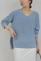 【ガリャルダガランテ/GALLARDAGALANTE】のコットンメッシュプルオーバー 人気、トレンドファッション・服の通販 founy(ファニー) ファッション Fashion レディースファッション Fashion for Women トップス・カットソー Cut & Sew Tops ニット Knit Tops & Sweaters カジュアルプルオーバー・ニットトップス Pullovers & Knit Tops / Casual Pullovers スリット Slit, Slit Detail ヘムライン Hemline, Bottom Cut ベーシック Basic, Essential thumbnail ブルー|ID: prp329100004860835 ipo3291000000036772553