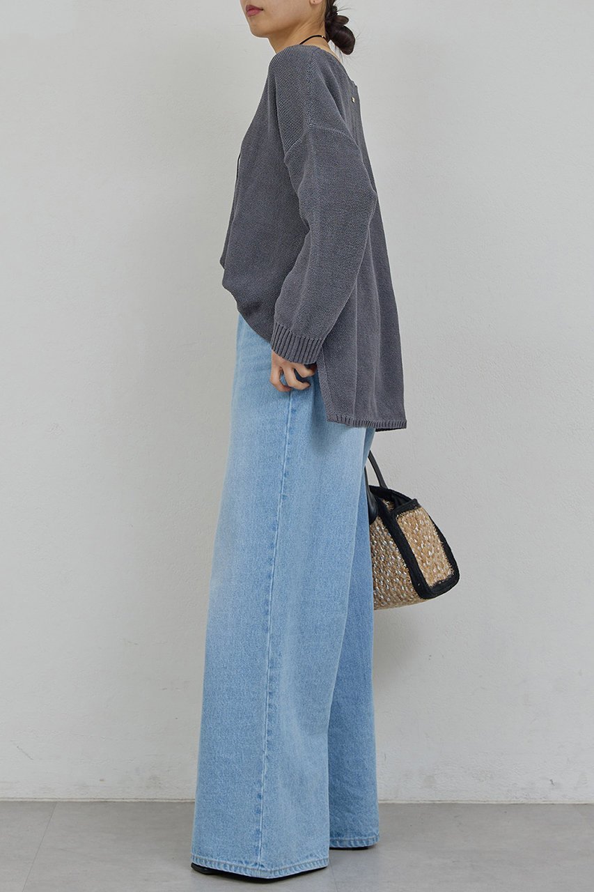 【ガリャルダガランテ/GALLARDAGALANTE】のコットンメッシュプルオーバー 人気、トレンドファッション・服の通販 founy(ファニー) 　ファッション　Fashion　レディースファッション　Fashion for Women　トップス・カットソー　Cut & Sew Tops　ニット　Knit Tops & Sweaters　カジュアルプルオーバー・ニットトップス　Pullovers & Knit Tops / Casual Pullovers　スリット　Slit, Slit Detail　ヘムライン　Hemline, Bottom Cut　ベーシック　Basic, Essential　other-4|ID: prp329100004860835 ipo3291000000036772562