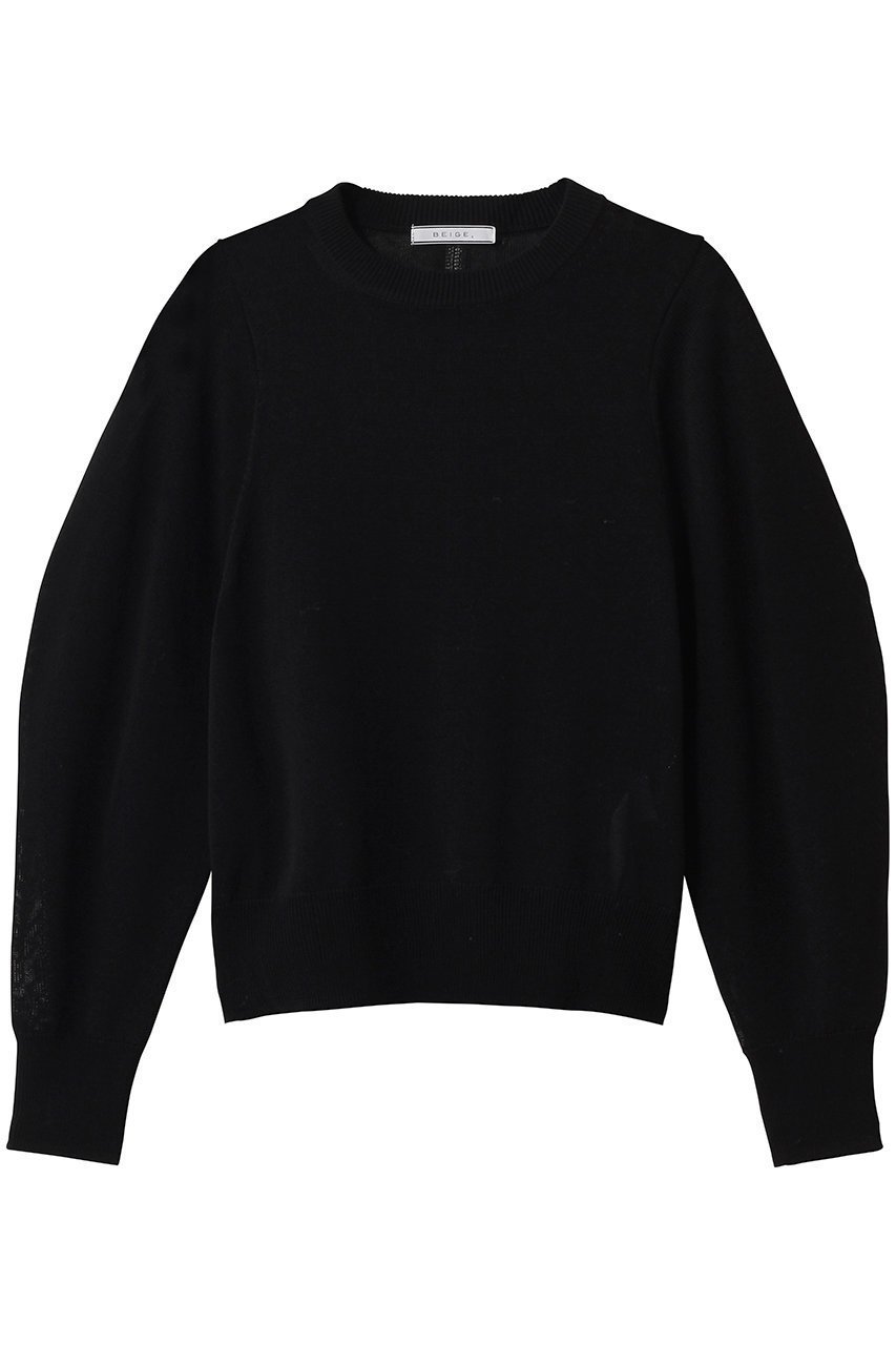 【ベイジ,/BEIGE,】のARSENOPY(アルセノ)/コットンドライタッチクルーネックニット インテリア・キッズ・メンズ・レディースファッション・服の通販 founy(ファニー) ファッション Fashion レディースファッション Fashion for Women トップス・カットソー Cut & Sew Tops ニット Knit Tops & Sweaters カジュアルプルオーバー・ニットトップス Pullovers & Knit Tops / Casual Pullovers シアー Sheer, See-Through シンプル Simple, Minimal スリーブ Sleeve, Long Sleeve / Short Sleeve Black|ID: prp329100004860838 ipo3291000000036520023