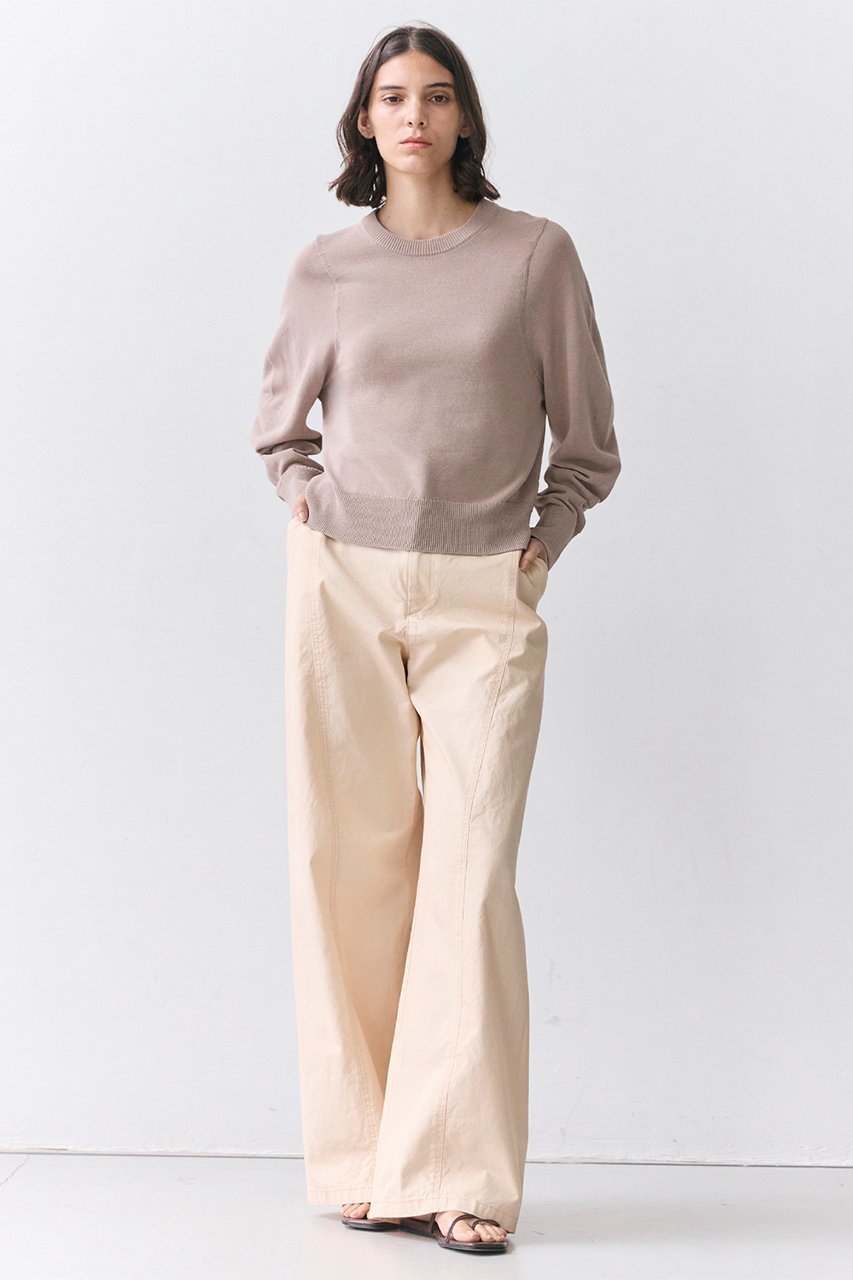 【ベイジ,/BEIGE,】のARSENOPY(アルセノ)/コットンドライタッチクルーネックニット 人気、トレンドファッション・服の通販 founy(ファニー) ファッション Fashion レディースファッション Fashion for Women トップス・カットソー Cut & Sew Tops ニット Knit Tops & Sweaters カジュアルプルオーバー・ニットトップス Pullovers & Knit Tops / Casual Pullovers シアー Sheer, See-Through シンプル Simple, Minimal スリーブ Sleeve, Long Sleeve / Short Sleeve other-6|ID: prp329100004860838 ipo3291000000036881258