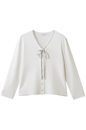 【アナイ/ANAYI】 ステップビジューカーディガン人気、トレンドファッション・服の通販 founy(ファニー) ファッション Fashion レディースファッション Fashion for Women トップス・カットソー Cut & Sew Tops ニット Knit Tops & Sweaters カーディガン・羽織り Layered Style Cardigans 2026年 2026 とろみ Fluid, Flowy Fabric カーディガン Cardigan, Knitwear パーティ Party, Party Style ビジュー Bijou, Jewel-like Accent リボン Ribbon, Bow エレガント 上品 Elegant 夏 Summer 春 Spring S/S・春夏 SS, Spring/Summer, Warm Season |ID:prp329100004860844