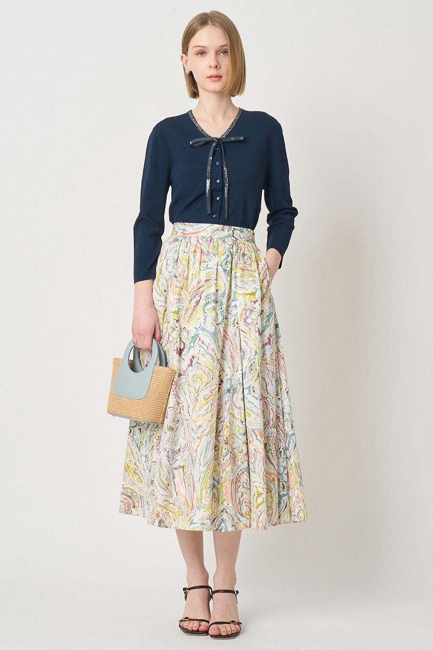 【アナイ/ANAYI】のステップビジューカーディガン 人気、トレンドファッション・服の通販 founy(ファニー) 　ファッション　Fashion　レディースファッション　Fashion for Women　トップス・カットソー　Cut & Sew Tops　ニット　Knit Tops & Sweaters　カーディガン・羽織り　Layered Style Cardigans　とろみ　Fluid, Flowy Fabric　カーディガン　Cardigan, Knitwear　パーティ　Party, Party Style　ビジュー　Bijou, Jewel-like Accent　リボン　Ribbon, Bow　エレガント 上品　Elegant　other-7|ID: prp329100004860844 ipo3291000000036371015