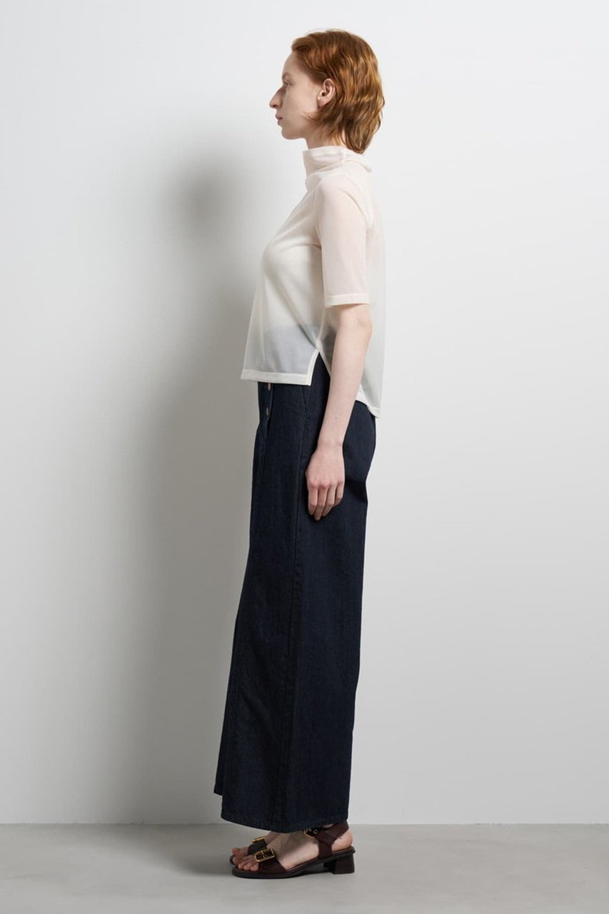 【ランバン オン ブルー/LANVIN en Bleu】のシアーハーフスリーブカットソー 人気、トレンドファッション・服の通販 founy(ファニー) ファッション Fashion レディースファッション Fashion for Women トップス・カットソー Cut & Sew Tops シャツ・ブラウス・オフィスカジュアル Elegant Blouses & Button-Ups ロングTシャツ・Tシャツ Longline T-Shirts & Tees カットソー・ベーシックTシャツ Cut-and-Sewn Tops / Stretch Tees & Basics 2026年 2026 ショート Short, Short Length シンプル Simple, Minimal ジョーゼット Georgette, Semi-Sheer Fabric スリット Slit, Slit Detail スリーブ Sleeve, Long Sleeve / Short Sleeve ドレープ Drape, Draping Fabric ハイネック High Neck, Mock Neck ファブリック Fabric, Textile エレガント 上品 Elegant 夏 Summer 春 Spring S/S・春夏 SS, Spring/Summer, Warm Season other-8|ID: prp329100004861126 ipo3291000000036008138