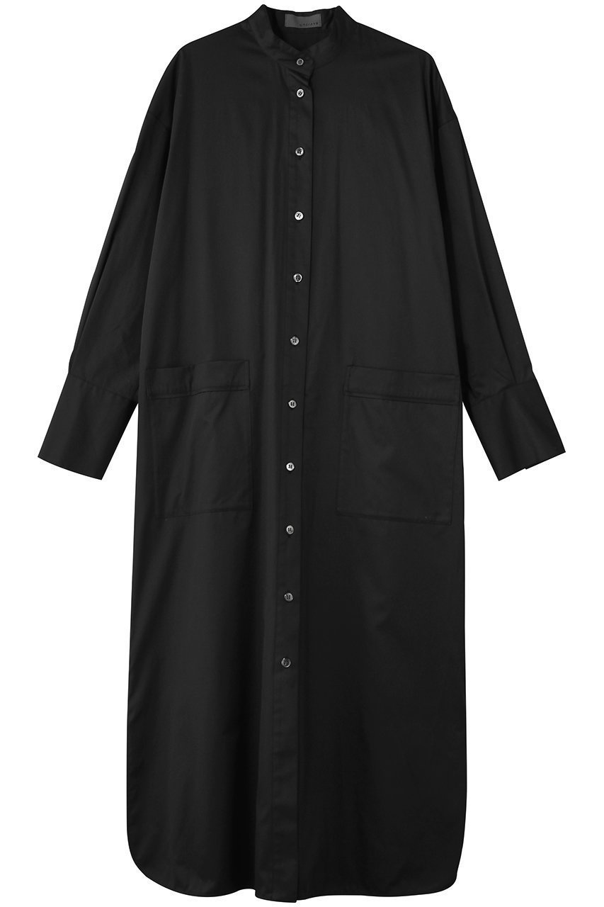 【アンクレイヴ/uncrave】のコットンクロスプレーン シャツワンピース インテリア・キッズ・メンズ・レディースファッション・服の通販 founy(ファニー) 　ファッション　Fashion　レディースファッション　Fashion for Women　ワンピース　Dresses　シャツワンピース / 1枚で着映えコーデ　Shirt Dresses　チュニック　Tunic Tops & Dresses　2026年　2026　おすすめ　Recommended / Our Picks　サテン　Satin, Glossy Fabric　ストレート　Straight, Straight Cut　スリット　Slit, Slit Detail　チュニック　Tunic, Long Top　ブロード　Broadcloth, Fine Cotton　ロング　Long, Long-Length　夏　Summer　春　Spring　S/S・春夏　SS, Spring/Summer, Warm Season　ブラック|ID: prp329100004861132 ipo3291000000036008194